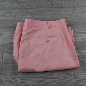 Peter Millar Crown Sport Wicking Red Pinstriped Shorts Men's Size 40 9" Inseam